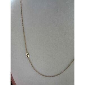 New Sterling Silver Gold-Tone Asymmetrical "S" Necklace from Macy's.